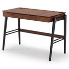 Escrivaninha Joy com 2 Divisorias e 1 Gaveta cor Castanho e Pes Pretos 112 cm - 73115