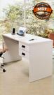 Escrivaninha Londres 118cm com 2 Gavetas Mesa para Computador Home Office Moderna Branco com Amadeirado Tampo de 15mm em MDF