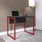 Escrivaninha M90/60P 25TUB 90cm Industrial Preto e Vermelho