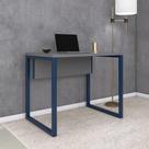 Escrivaninha M90/60P25TUB 90cm Industrial Grafito e Azul Delrei Cinza