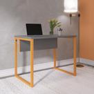 Escrivaninha M90/60P25TUB 90cm Industrial Grafito e Laranja Picasso Cinza
