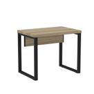 Escrivaninha Madeira 900x600x750mm M900pe40tub 90cm Industrial Noce Naturalle E Preto Escrivaninha Madeira 900x600x750mm M900pe40tub 90cm Industrial Noce Naturalle E Preto