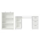 Escrivaninha Madesa Alaska + Estante Livreiro 6907 - Branco