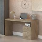 Escrivaninha Mesa Escritório 100% Funzionale 1350 2 Gavetas 135cm MDF Carvalho