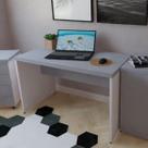 Escrivaninha Mesa Escritório 100cmx60cm 100cm Branco E Cinza Cristal