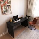 Escrivaninha Mesa Escritório 120cmx60cm 120cm Preto