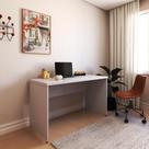 Escrivaninha Mesa Escritório 130cmx60cm 130cm Cinza Cristal