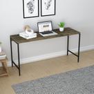 Escrivaninha Mesa Escritório Active 150cm Industrial Yescasa Carvalho Dark
