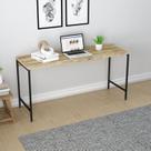 Escrivaninha Mesa Escritório Active 150cm Industrial Yescasa Carvalho Marrom