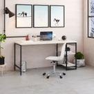 Escrivaninha Mesa Escritório com Estante Baixa Estilo Active 2 Prateleiras 150cm Industrial Yescasa Snow Escrivaninha Mesa Escritório com Estante Baixa Estilo Active 2 Prateleiras 150cm Industrial Yescasa Snow