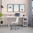 Escrivaninha Mesa Escritório com Estante Baixa Estilo Active 2 Prateleiras 150cm Industrial Yescasa