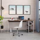 Escrivaninha Mesa Escritório com Estante Baixa Estilo Active 2 Prateleiras 150cm Industrial Yescasa