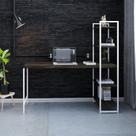 Escrivaninha Mesa Escritório com Estante Estilo Active 4 Prateleiras 150cm Industrial Yescasa