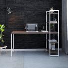 Escrivaninha Mesa Escritório com Estante Estilo Active 4 Prateleiras 150cm Industrial Yescasa