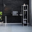 Escrivaninha Mesa Escritório com Estante Estilo Active 4 Prateleiras 150cm Industrial Yescasa