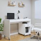 Escrivaninha Mesa Escritório com Rodízios 120cm Giga Branco