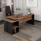 Escrivaninha Mesa Escritório Diretor com Gaveteiro Pé Painel 192x70cm Escrivaninha Mesa Escritório Diretor com Gaveteiro Pé Painel 192x70cm