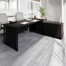 Escrivaninha Mesa Escritório Diretor em L 2,00 com Caixa de Tomadas e Armário Lateral 3 Gavetas 200cm Corporate Preto Escrivaninha Mesa Escritório Diretor em L 2,00 com Caixa de Tomadas e Armário Lateral 3 Gavetas 200cm Corporate Preto