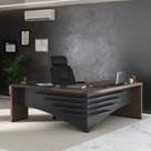 Escrivaninha Mesa Escritório Diretor em L em Tamburato