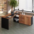 Escrivaninha Mesa Escritório Diretor em L Escrivaninha com Armário e Gavetas Tampo 170cm Bicolor Yescasa Escrivaninha Mesa Escritório Diretor em L Escrivaninha com Armário e Gavetas Tampo 170cm Bicolor Yescasa