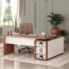 Escrivaninha Mesa Escritório Diretor em L Escrivaninha Porta de Correr e Caixa de Tomada Escrivaninha Mesa Escritório Diretor em L Escrivaninha Porta de Correr e Caixa de Tomada