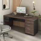 Escrivaninha Mesa Escritório Diretor em Tamburato com 6 Gavetas