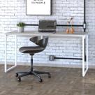 Escrivaninha Mesa Escritório Diretor Estilo Kuadra 150cm Industrial Snow E Branco Chess Escrivaninha Mesa Escritório Diretor Estilo Kuadra 150cm Industrial Snow E Branco Chess