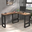 Escrivaninha Mesa Escritório em L 140cm Industrial Preto E Solanum Yescasa Escrivaninha Mesa Escritório em L 140cm Industrial Preto E Solanum Yescasa