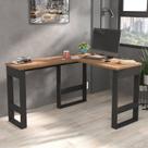 Escrivaninha Mesa Escritório em L 140cm Industrial Preto E Solanum Yescasa