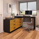 Escrivaninha Mesa Escritório em L com 6 Gavetas Cômoda Leonie Yescasa