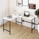 Escrivaninha Mesa Escritório em L Estilo Active 120cm Industrial Yescasa Branco