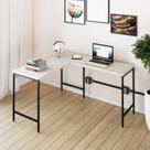 Escrivaninha Mesa Escritório em L Estilo Active 120cm Industrial Yescasa Branco