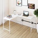 Escrivaninha Mesa Escritório em L Estilo Active 120cm Industrial Yescasa Branco