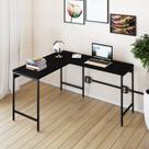 Escrivaninha Mesa Escritório em L Estilo Active 120cm Industrial Yescasa Preto