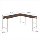Escrivaninha Mesa Escritório em L Estilo Active 150cm Industrial Yescasa