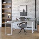 Escrivaninha Mesa Escritório Em L Estilo Kuadra 150cm Industrial Snow E Branco Chess Escrivaninha Mesa Escritório Em L Estilo Kuadra 150cm Industrial Snow E Branco Chess