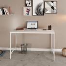 Escrivaninha Mesa Escritório Estilo Active 120cm Industrial Yescasa Branco
