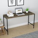 Escrivaninha Mesa Escritório Estilo Active 135cm Industrial Yescasa Carvalho Dark