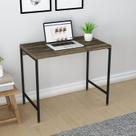 Escrivaninha Mesa Escritório Estilo Active 90cm Industrial Yescasa Carvalho Dark