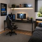 Escrivaninha Mesa Escritório Estilo Diretor Active 180cm Industrial Yescasa Preto