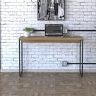 Escrivaninha Mesa Escritório Estilo Dynamica 120cm Industrial Yescasa Lamina Mel E Preto