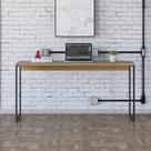 Escrivaninha Mesa Escritório Estilo Dynamica 150cm Industrial Yescasa Lamina Mel E Preto