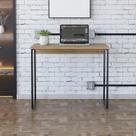 Escrivaninha Mesa Escritório Estilo Dynamica 90cm Industrial Yescasa Lamina Mel e Preto Marrom Escrivaninha Mesa Escritório Estilo Dynamica 90cm Industrial Yescasa Lamina Mel e Preto Marrom