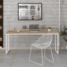 Escrivaninha Mesa Escritório Estilo Industrial Diretor 180cm Kuadra