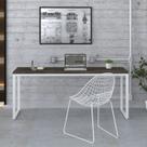 Escrivaninha Mesa Escritório Estilo Industrial Diretor 180cm Kuadra