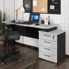Escrivaninha Mesa Escritório Extensível 150cm 4 Gavetas Multimóveis Cr25325 Cinza Preto Escrivaninha Mesa Escritório Extensível 150cm 4 Gavetas Multimóveis Cr25325 Cinza Preto