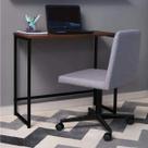 Escrivaninha Mesa Escritório Home Daf Mobiliário 80cm Industrial Tabaco E Preto