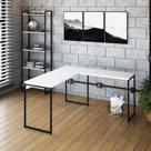 Escrivaninha Mesa Escritório L Estilo Dynamica 140cm Industrial Yescasa Branco Chess E Preto Escrivaninha Mesa Escritório L Estilo Dynamica 140cm Industrial Yescasa Branco Chess E Preto