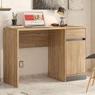 Escrivaninha Mesa Escritório Office Morada 1 Gaveta 1 Porta 109cm Amendola E Grafito