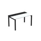 Escrivaninha Mesa Escritório Plataforma para 1 Pessoa com Caixa de Tomada PSC 110cm Industrial Branco E Preto Escrivaninha Mesa Escritório Plataforma para 1 Pessoa com Caixa de Tomada PSC 110cm Industrial Branco E Preto